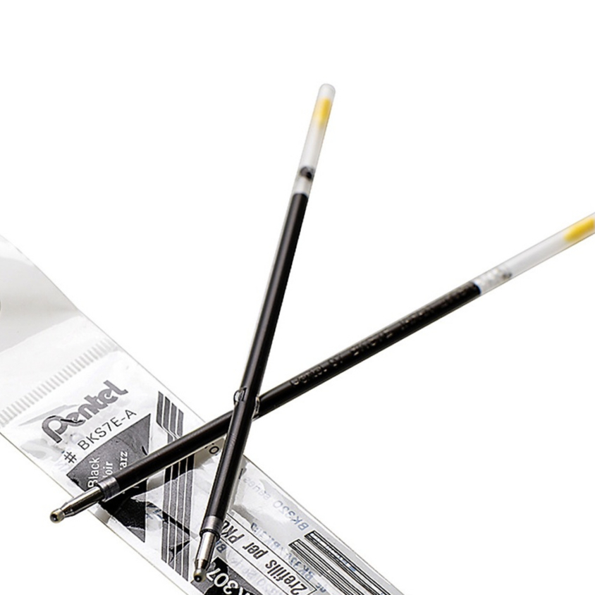 Ảnh Ruột Bút Bi Nhật Bản Pentel BK250 - BKS7E |Ngòi 0.7mm (Mưc Xanh và Đen) 2