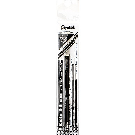 Ảnh Ruột Bút Bi Nhật Bản Pentel BK250 - BKS7E |Ngòi 0.7mm (Mưc Xanh và Đen) 3