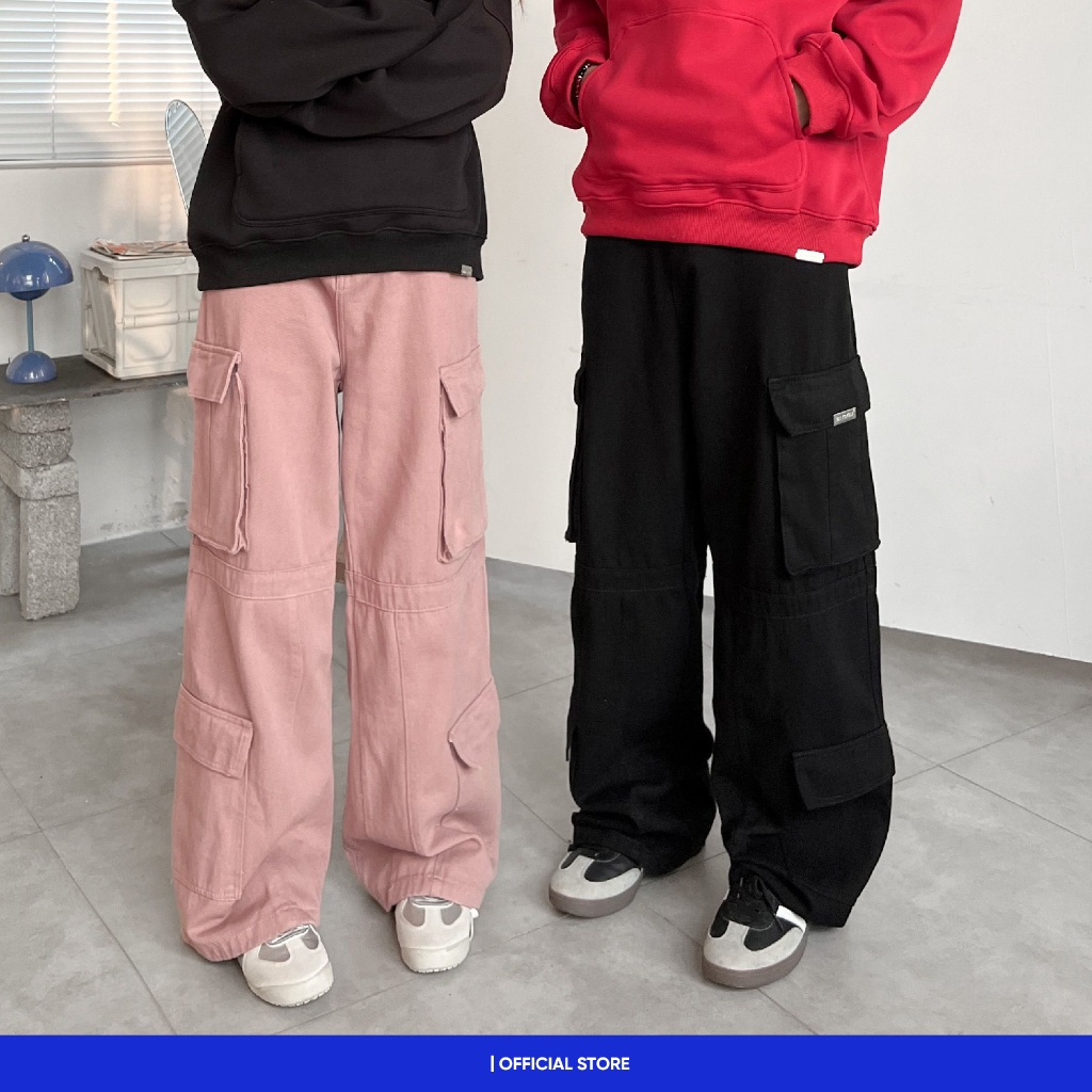 Quần Dài Tracker Local Brand Chính Hãng City Cycle ống rộng vải kaki form oversize unisex