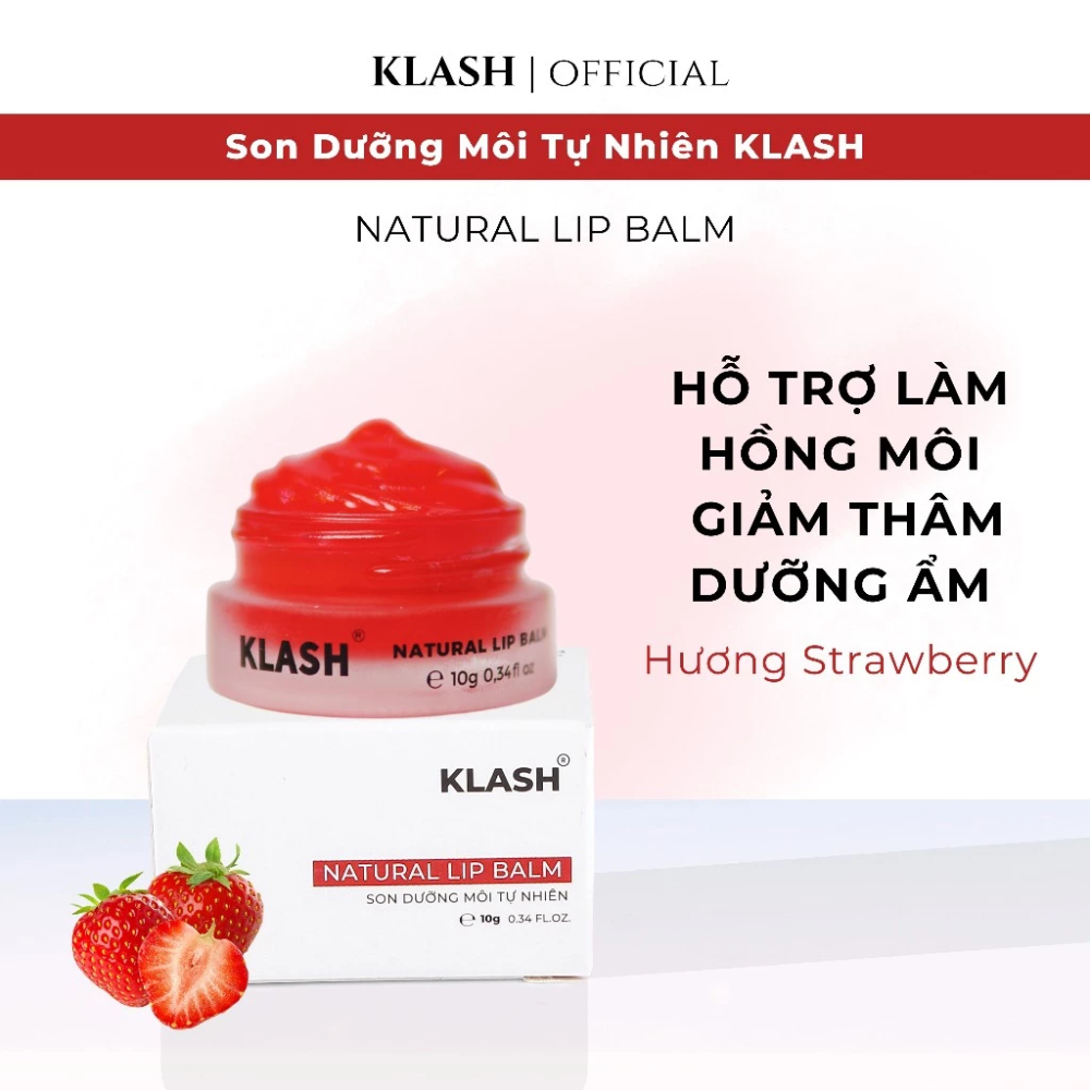 Ảnh Son dưỡng môi Klash Natural Lip Balm 10g dưỡng ẩm môi căng mọng hồng hào 1