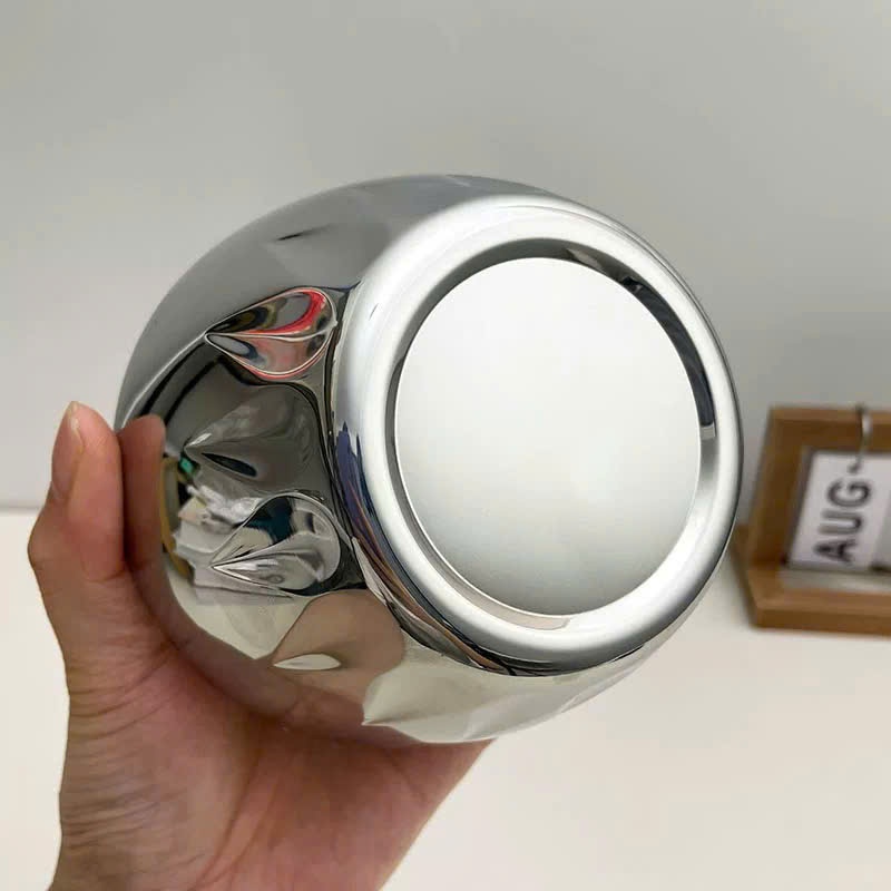 Bát Hoa Sen 2 lớp Inox Cách Nhiệt Chống Bỏng, Chén Chockmen Ăn Cơm Cho Người Lớn Trẻ Em CKM100