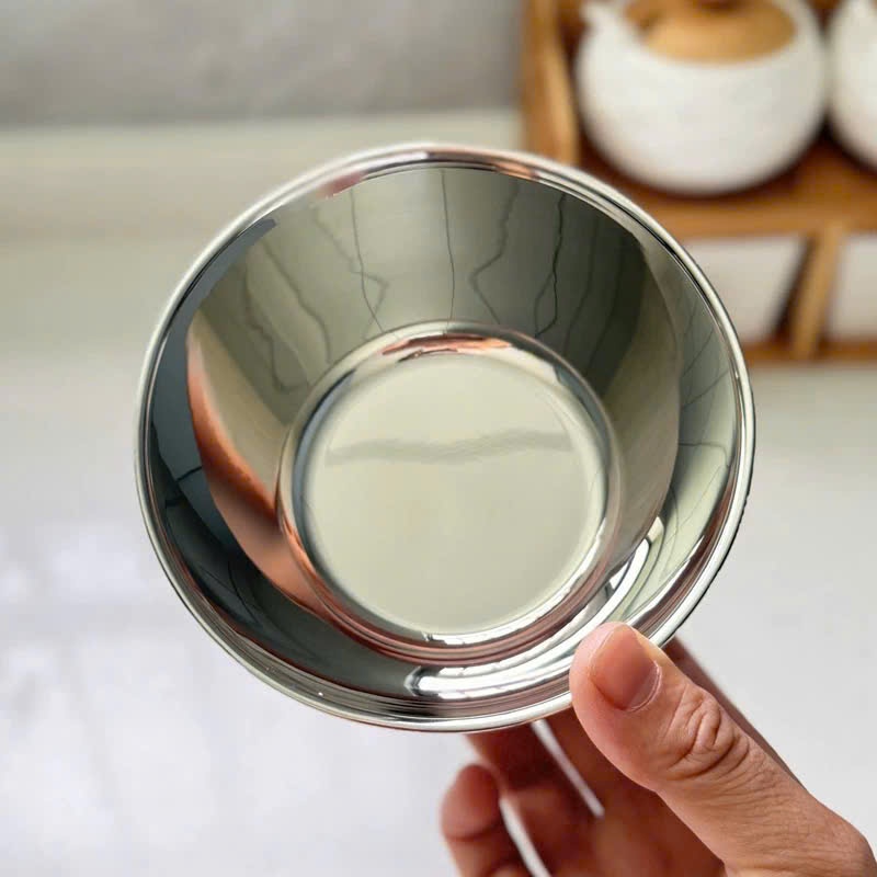 Bát Hoa Sen 2 lớp Inox Cách Nhiệt Chống Bỏng, Chén Chockmen Ăn Cơm Cho Người Lớn Trẻ Em CKM100
