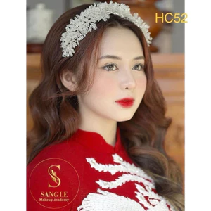 Bờm cài tóc cô dâu hạt kim cương lấp lánh xinh