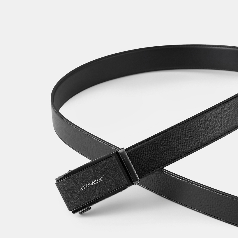 Ảnh Thắt Lưng Da Nam Khoá Tự Động Quickfit Sean Chất Liệu Da Taiga và Da Microfiber Cao Cấp Thương Hiệu LEONARDO 2