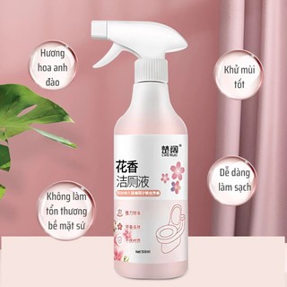 Chai Xịt Tẩy Rửa Bồn Cầu Hoa Anh Đào 500ml – Combo 2 Chai – Nước Tẩy Toilet Khử Mùi, Tẩy Ố Vàng
