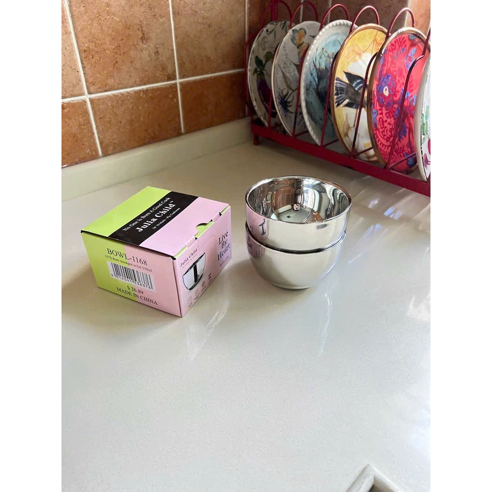 Chén Bát Cơm Cách Nhiệt Julia Child Chính Hãng, Chén Bát Cơm Inox Cao Cấp Không Gây Bỏng LK94