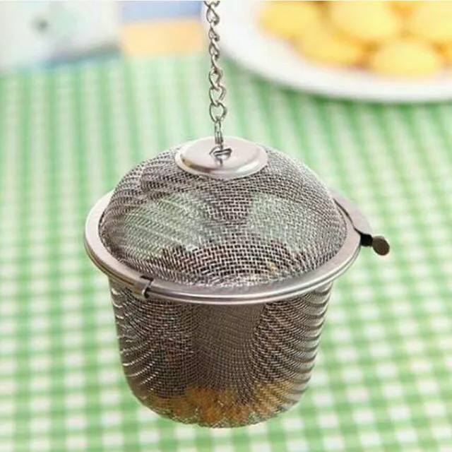 Rổ rọ lọc trà Inox tròn, lọc gia vị có nắp móc treo tiện dụng, có thể ...
