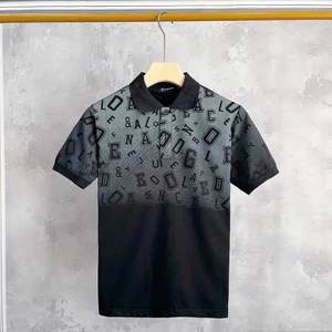 Áo polo Nam in chữ vải cotton co dãn 4 chiều mịn mát