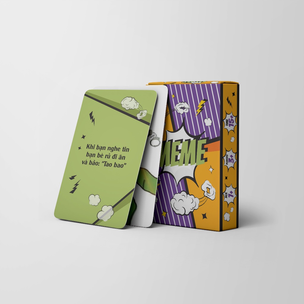 Combo 10 Bộ Bài Meme Ver 1 40 Lá Giấy Cứng Vui Nhộn Giải Trí Cuối Tuần Chơi Nhóm Board Game THE KAS