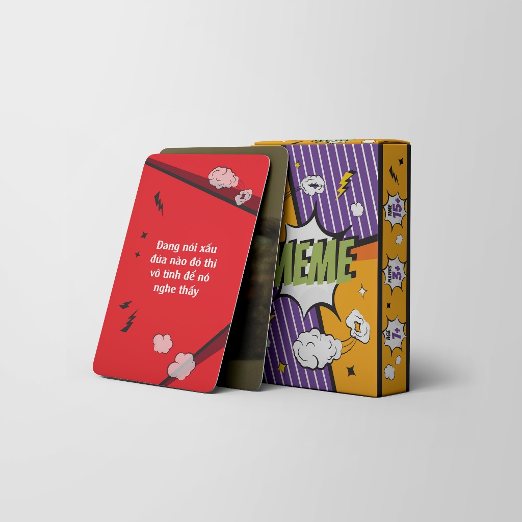 Combo 10 Bộ Bài Meme Ver 1 40 Lá Giấy Cứng Vui Nhộn Giải Trí Cuối Tuần Chơi Nhóm Board Game THE KAS