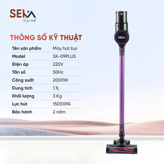Máy hút bụi cầm tay SEKA SK 09PLUS công suất 2000w lực hút cực mạnh làm sạch nhanh tiện lợi dễ dàng