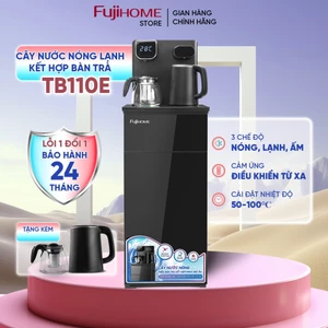 Cây nước nóng lạnh bàn trà Fujihome, máy nước nóng lạnh bình âm mini điều khiển từ xa cài đặt nhiệt độ nóng