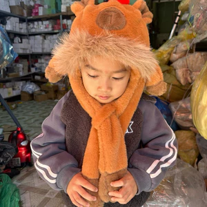 Mũ lông tai thỏ cho bé ,nón tai bóp giựt nhảy 2 tai ngộ nghĩnh cho bé có sẵn