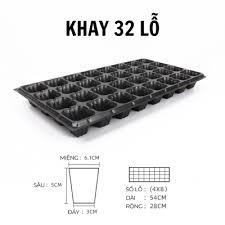 Khay Ươm Hạt Giống 32 Lỗ và 50 Lỗ - Nhựa dày, chịu nhiệt, phù hợp ươm: rau cải, xà lách, rau ăn lá - Hạt giống Rạng Đông