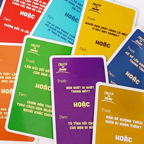 Combo 10 Bộ Bài Nói Hay Làm Pastel 30 Lá Giấy Cứng Cặp Đôi Sự Thật Vui Nhộn Drinking And Board Game