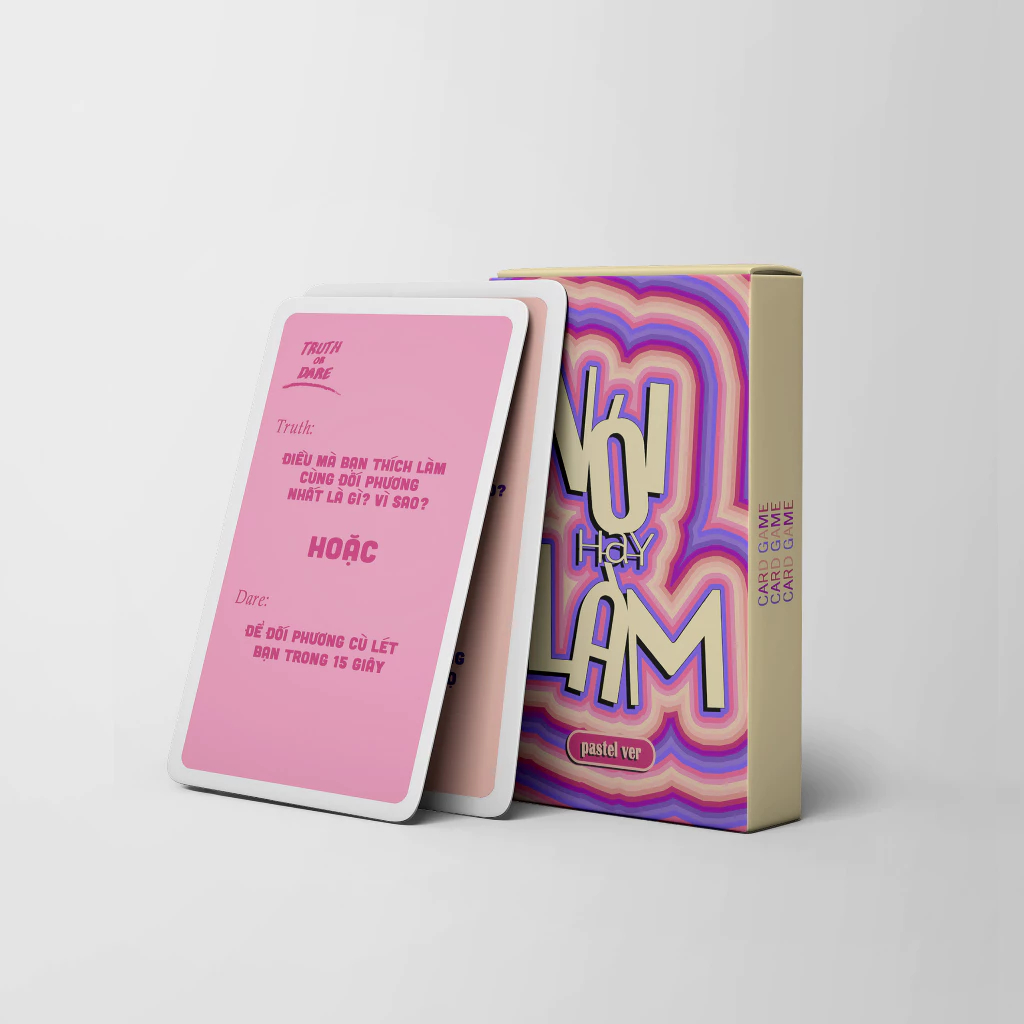 Combo 10 Bộ Bài Nói Hay Làm Pastel 30 Lá Giấy Cứng Cặp Đôi Sự Thật Vui Nhộn Drinking And Board Game