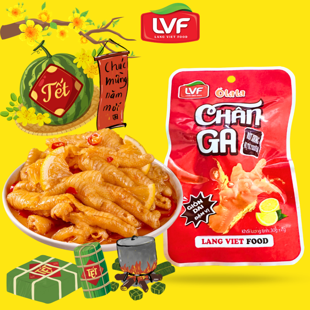 Combo 30 Chân Gà Ủ Vị Thượng Hạng 35g vàng