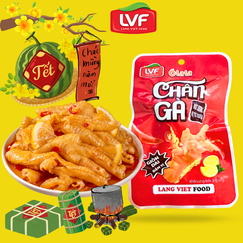 Combo 30 Chân Gà Ủ Vị Thượng Hạng 35g vàng