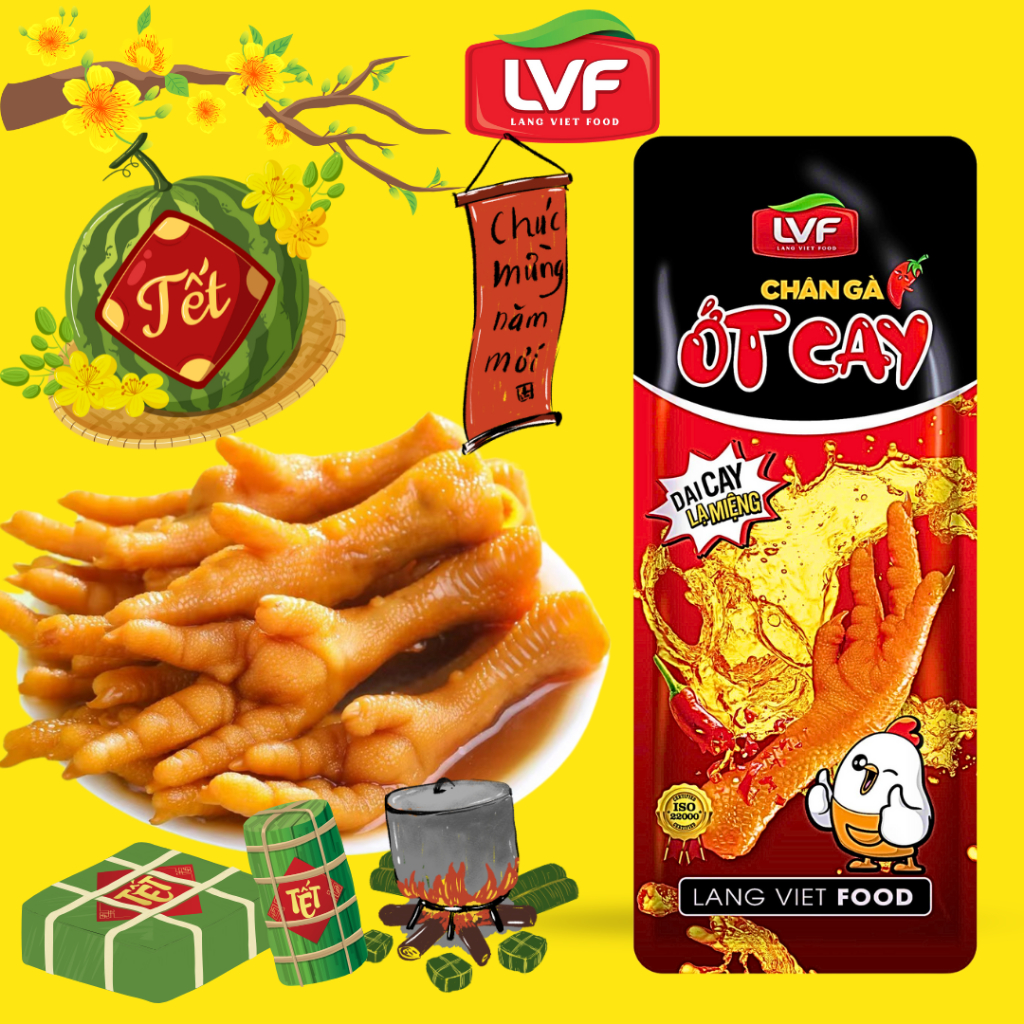 [C0mb0 30] chân gà ớt cay loại 32g