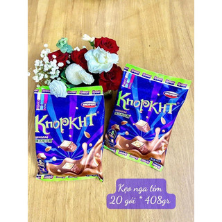 [sẵn hàng mới] kẹo nga tím 500gr vs 408gr