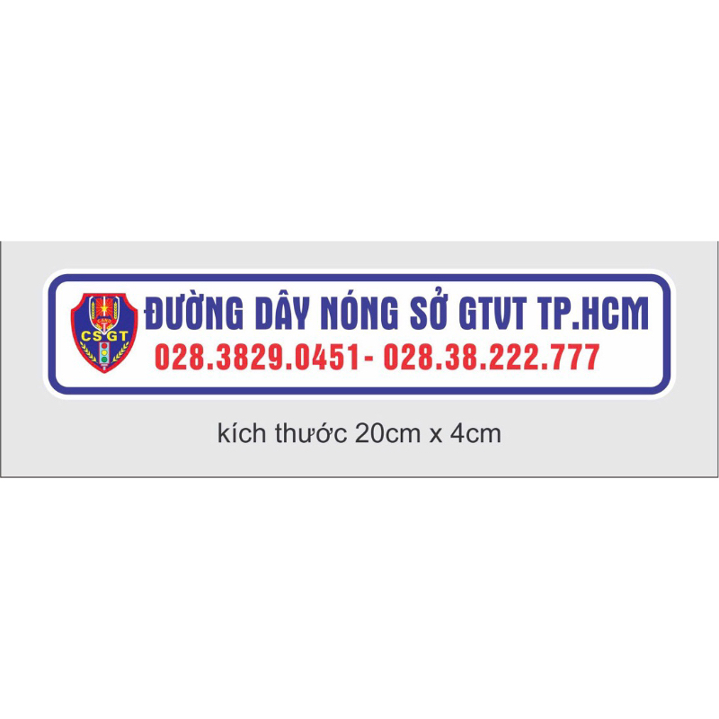 Tem đường dây nóng sở GTVT TP.HCM