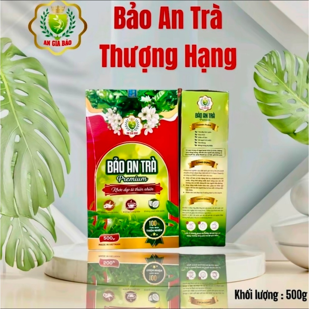 Bảo An Trà thượng hạng (2 gói tặng 1 gói bé 250g) an thần ngủ ngon, gan khỏe, tiêu hóa tốt