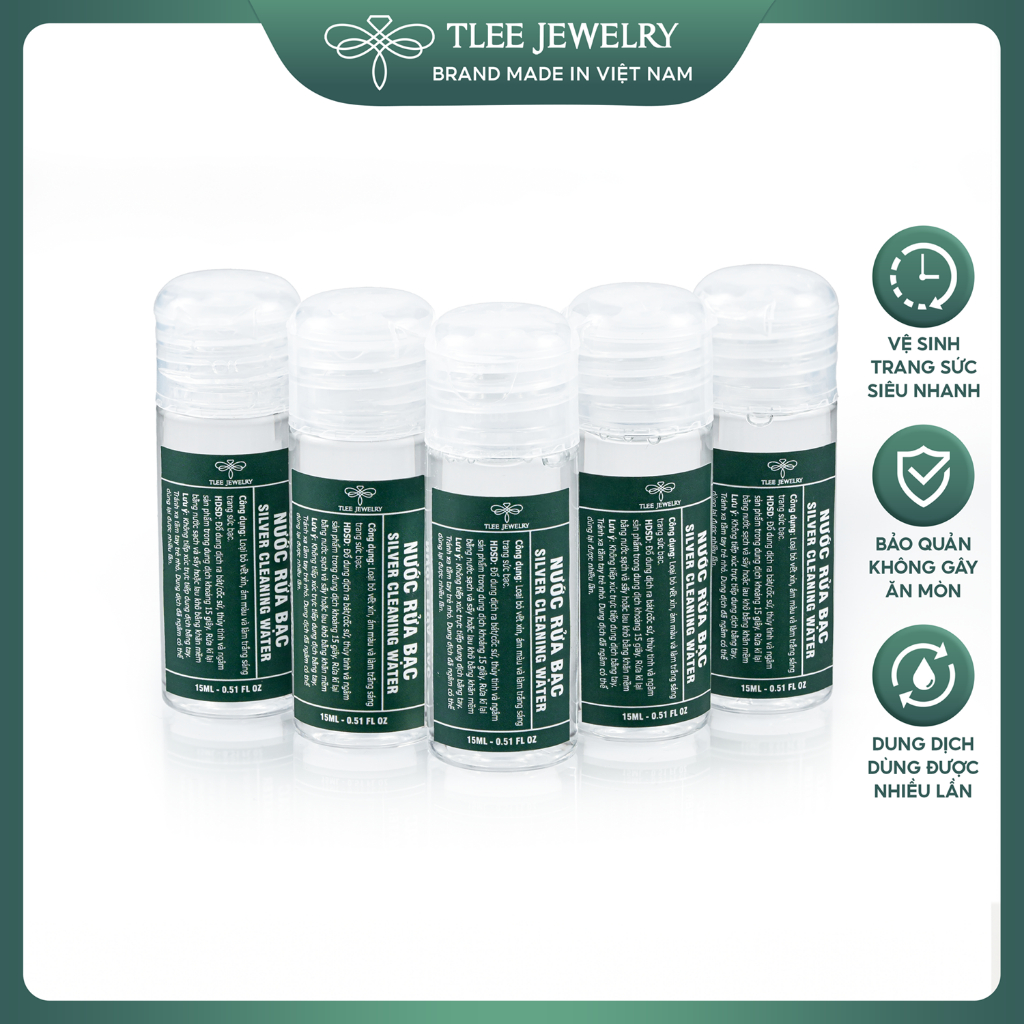 Ảnh Nước rửa trang sức bạc TLEE dung dịch làm sáng bóng bạc như mới 15ml TLEE JEWELRY PK0116 1