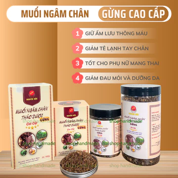 Muối Ngâm Chân Thảo Dược Ngâm Chân Gừng Cao Cấp Nguyên Hữu - Thải Độc, Ngủ Ngon