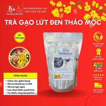 Trà Gạo Lứt Đen 7 Vị Thảo Mộc Trà Ngoại Rang (20 túi lọc) Tea Nước Trà Chè