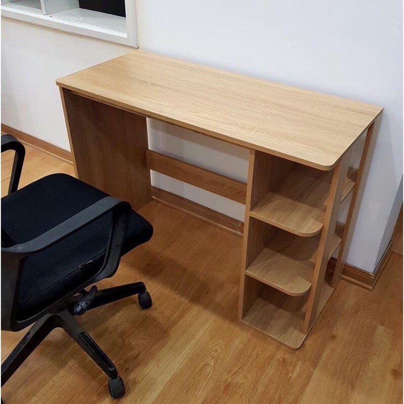 Bàn Học - Bàn Làm Việc Văn Phòng Gỗ MDF Kèm 3 Ngăn Để Sách Thông Minh Chống Mối Mọt