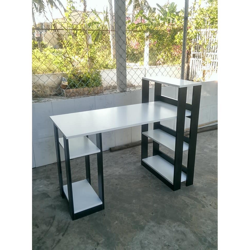 Bàn làm việc , bàn học dáng chữ L kèm giá để sách tiện lợi thời thượng
