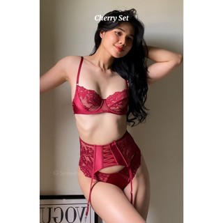 Bộ 3 món nội Y ren cao cấp Cherry Set VSecret