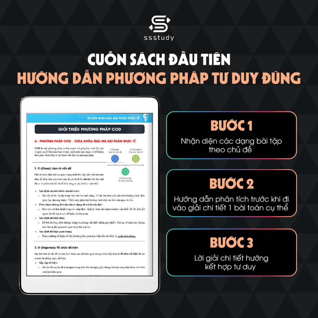 Ảnh Sách Tư Duy Giải Các Bài Toán Thực Tế SSSTUDY - thầy Nguyễn Tiến Đạt và thầy Trần Phương 4