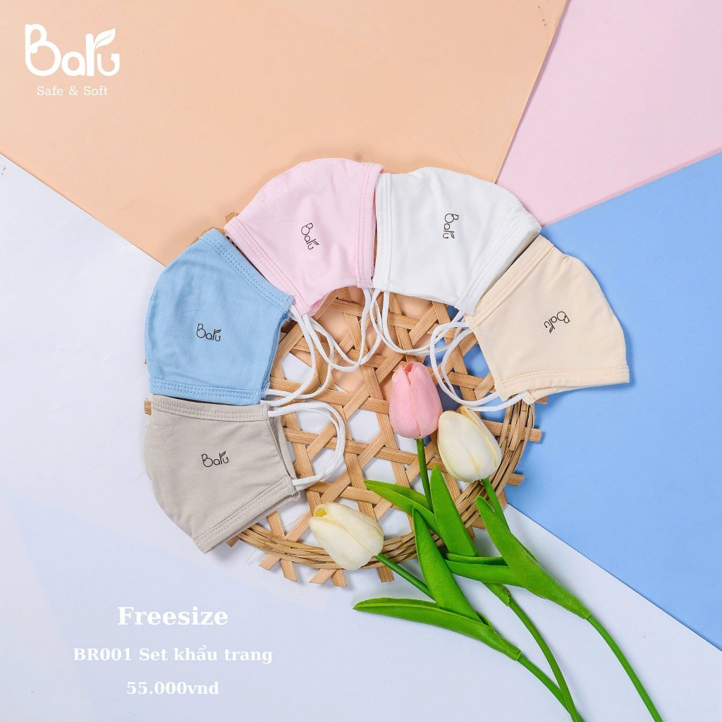 Khẩu trang Barubaby cho bé từ 5 tháng đến 5 tuổi