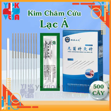 Kim Châm Cứu Vô Trùng Lạc Á Hộp 500 Kim Dạng Túi