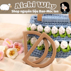 Bộ 2 Quai Túi Xách Cầm Tay Hình Chữ D Bằng Gỗ Sang Trọng