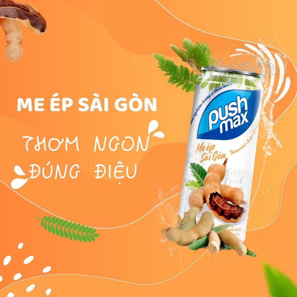 Hộp 3 Lon Nước Trái Cây Me Ép Sài Gòn Pushmax (310ml x 3 lon) | Shopee ...
