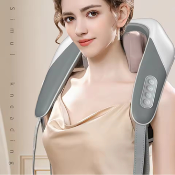 Máy mát xa cho cổ và vai bằng nhiệt, Máy mát xa cổ vai gáy Mini Massager, Massage mô phỏng bằng tay Đầu lớn 5D