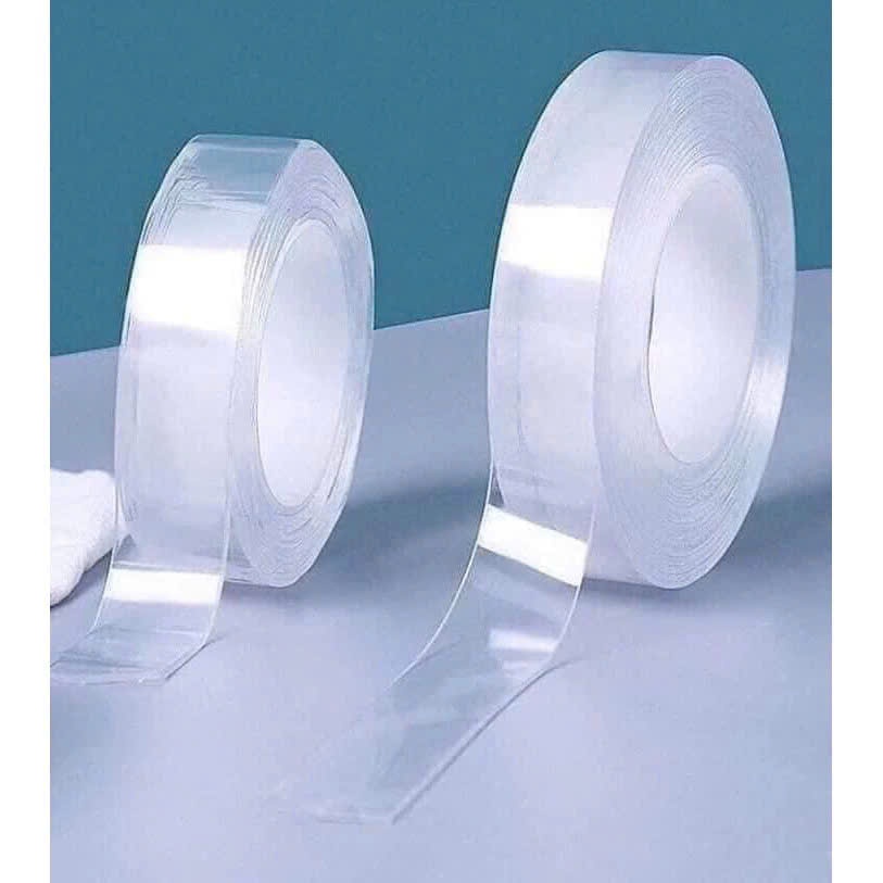 Băng Dính 2 Mặt Siêu Dính Băng Keo Nano Trong Suốt Dán Tường Dính Mọi Bề Mặt Tiện Lợi