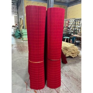 Mành trang trí trung thu, Mành sơn đỏ trang trí khổ 1,6x2m, mành tăm sơn đỏ giá rẻ