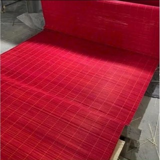 Mành trang trí trung thu, Mành sơn đỏ trang trí khổ 1,6x2m, mành tăm sơn đỏ giá rẻ
