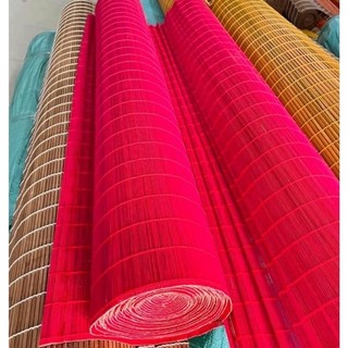 Mành trang trí trung thu, Mành sơn đỏ trang trí khổ 1,6x2m, mành tăm sơn đỏ giá rẻ