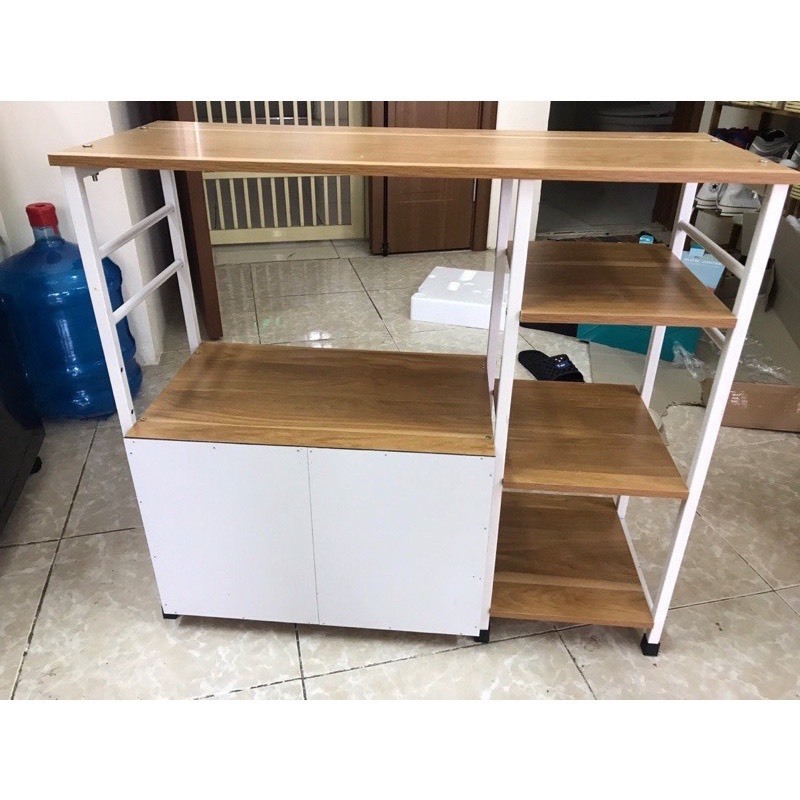 Kệ Nhà Bếp 🌟 FREESHIP 🌟 Kệ Để Lò Vi Sóng 2 tầng 3 ngăn có tủ đựng đồ đa năng tiện ích