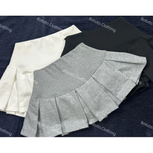 BOTUTO - Chân Váy Xếp Ly Cạp Cao Bản Lưng To Có Lót Quần Trong Chất Thun Gân Dày Dặn Xòe Năng Động Cá Tính