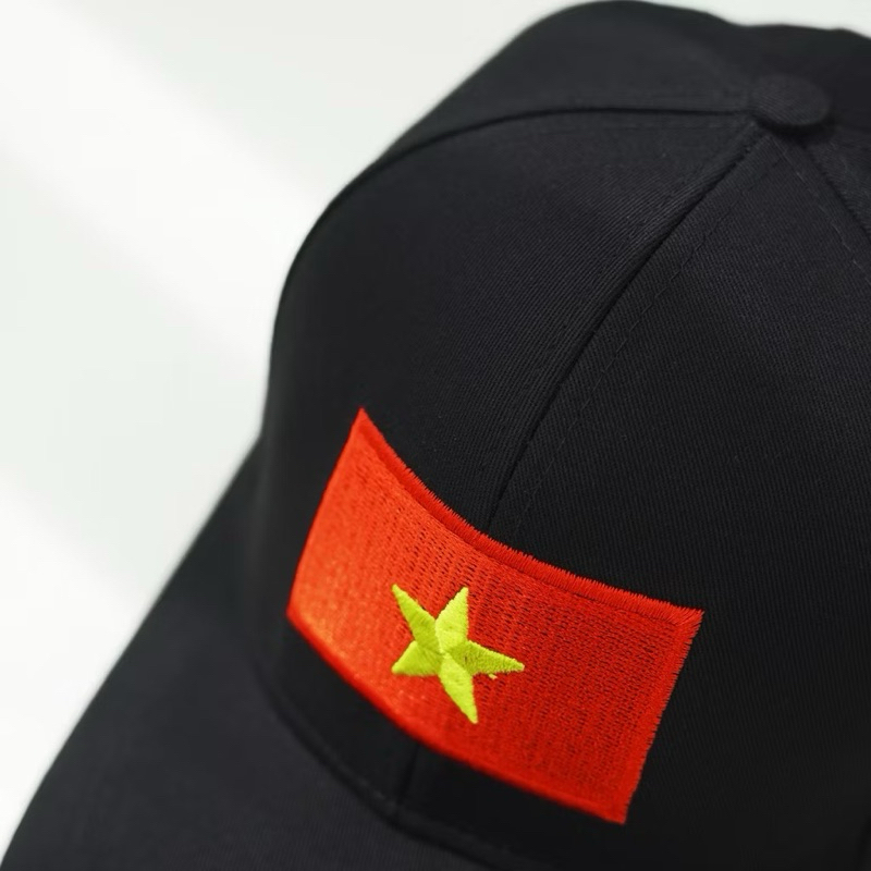 NÓN KẾT KAKI ĐẸP THÊU CỜ VIỆT NAM NAM NỮ