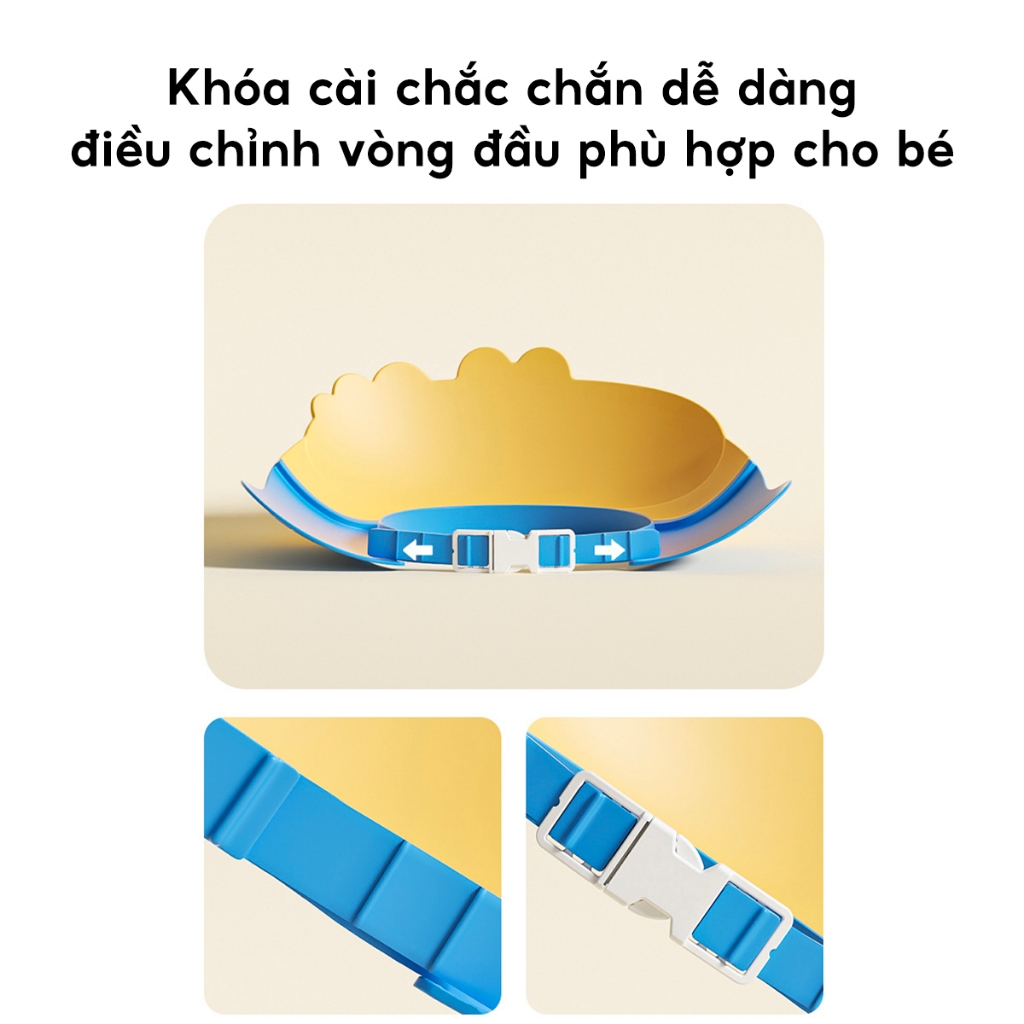 Mũ Gội Đầu Chắn Nước Vào Mắt Cho Bé ohBabyo Nón Tắm Chống Nước Vào Tai An Toàn Cho Trẻ Sơ Sinh