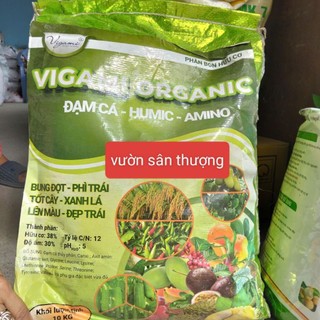 Phân Bón Hữu Cơ Chia Từ Bao 10kg Đạm Cá Humic Amino Vigami Organic