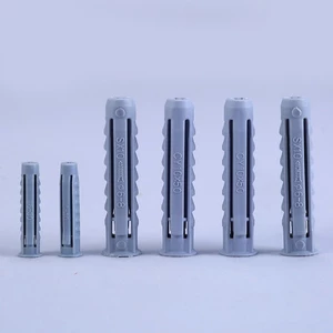 Tắc Kê Nở Nhựa 4 Chiều Màu Xám Kích Thước 6mm, 8mm, 10mm, 12mm Chuyên Dùng Bắt Vít Khoan