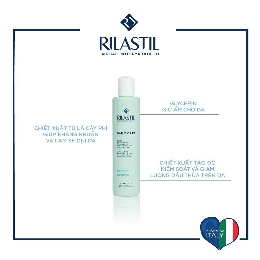 TONER DÀNH CHO DA DẦU MỤN - RILASTIL DAILY CARE REBALANCING ASTRINGENT TONER 200ml - ÚT STORE