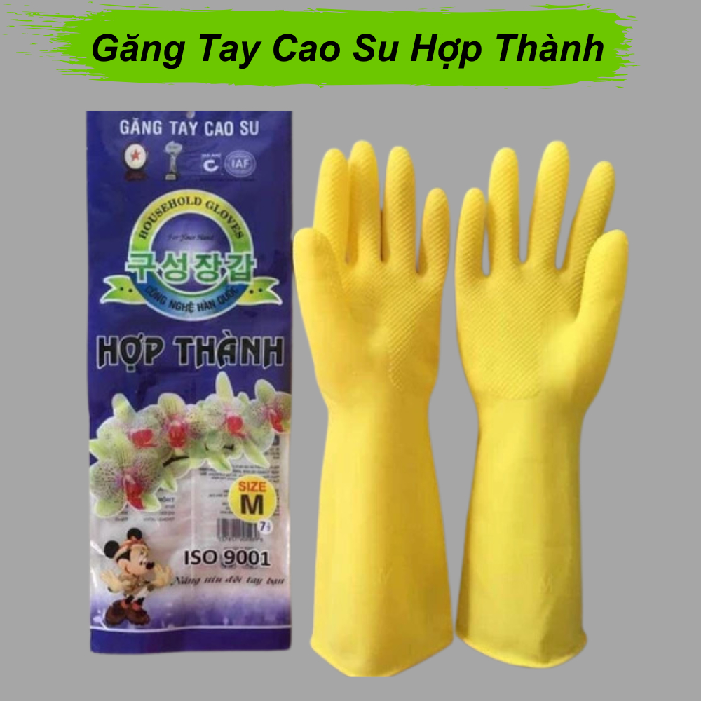 Găng tay cao su Hợp Thành, găng tay rửa bát, vệ sinh nhà bếp tiện lợi